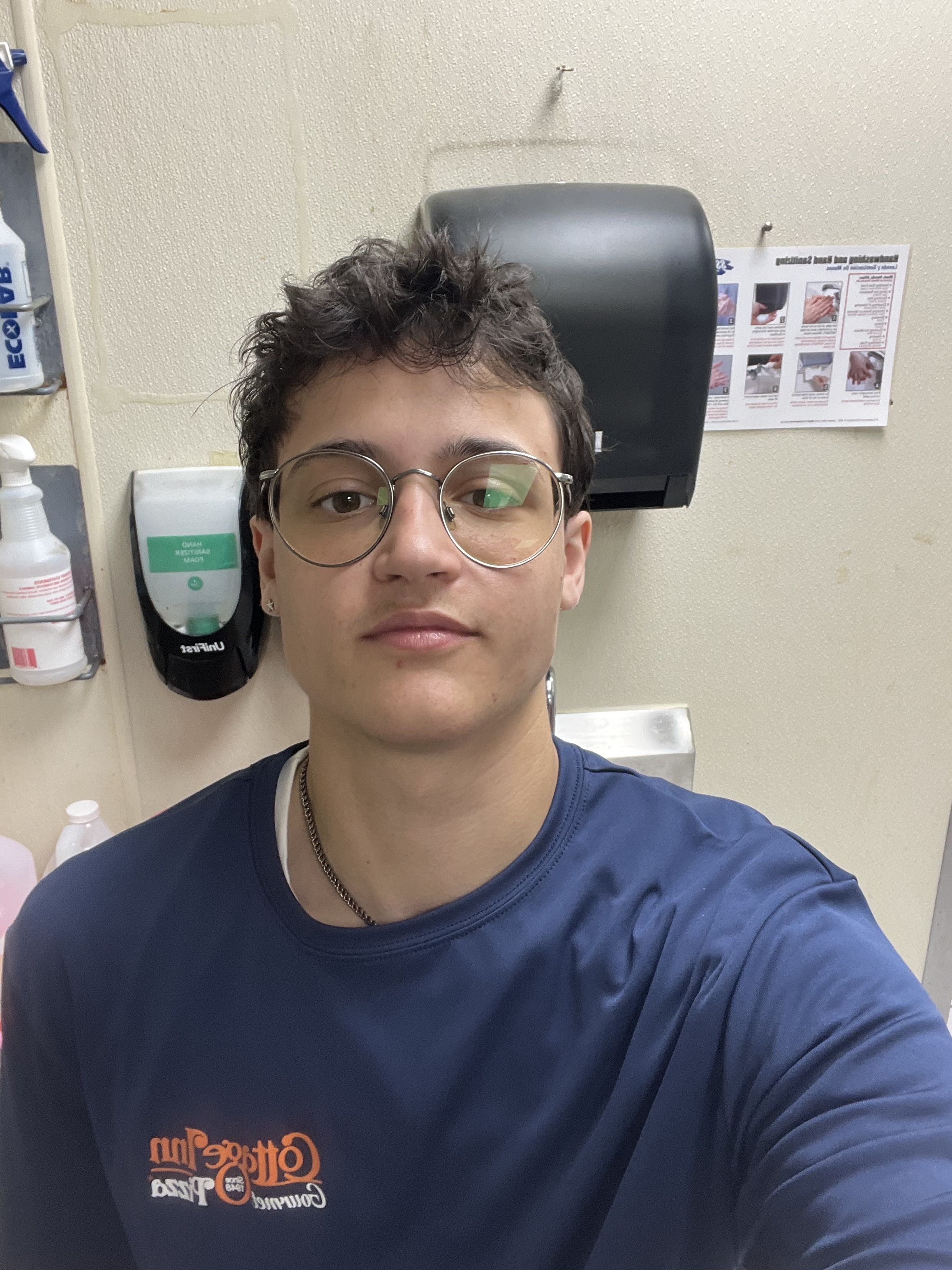 A selfie of me in my Cottage Inn uniform.'