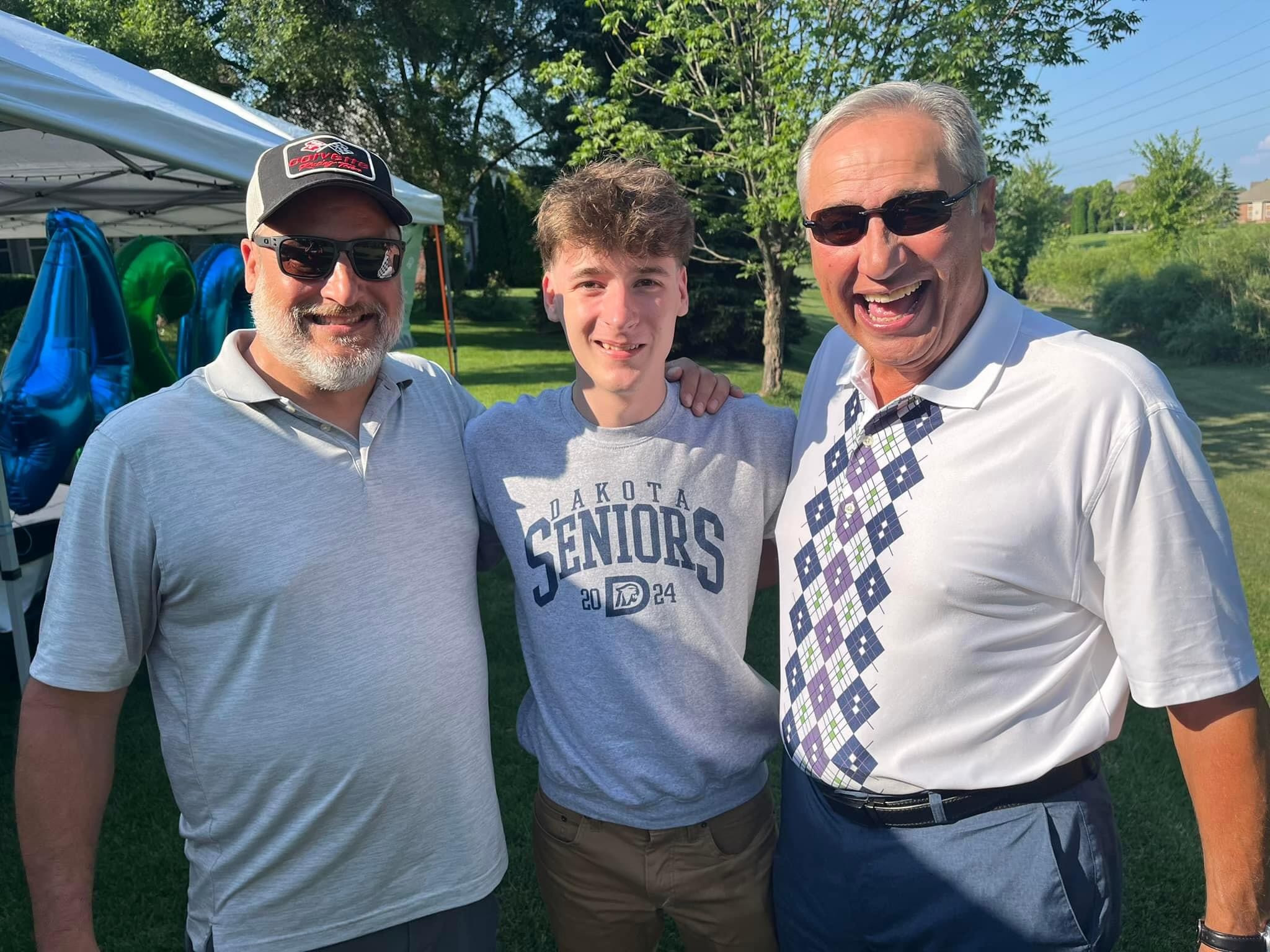 My dad, twin brother, and paternal grandpa.